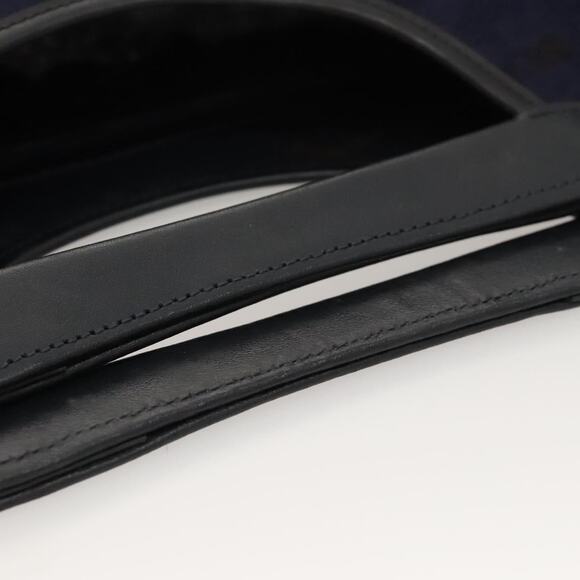 CELINE C Sulky Hand Bag Canvas Navy - Picture 7 of 12